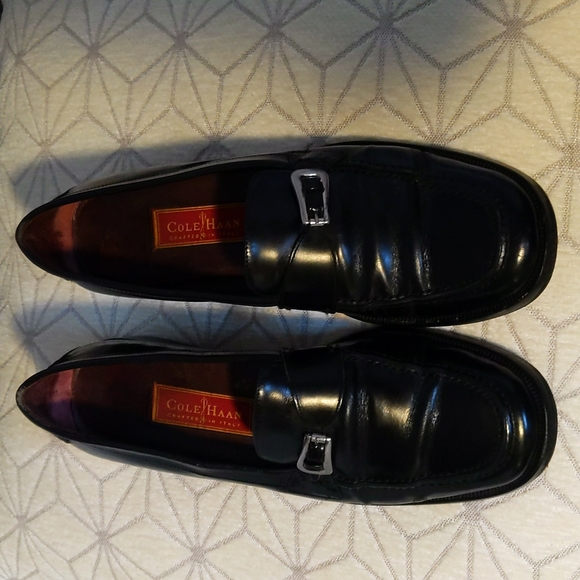 Cole Haan Lds Blk Leather Loafers - Picture 1 of 4